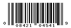 UPC barcode number 008421045419