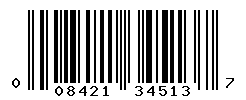 UPC barcode number 008421345137