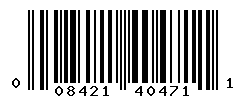 UPC barcode number 008421404711