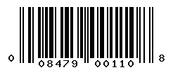 UPC barcode 008479001108