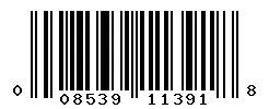 UPC barcode 008539113918