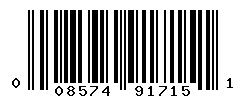 UPC barcode number 008574917151