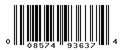 UPC barcode number 008574936374