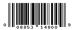 UPC barcode number 008853148009