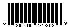 upc 008888510109 barcode image