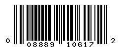 UPC barcode number 008889106172