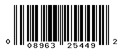 UPC barcode number 008963254492