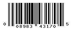 UPC barcode number 008983431705