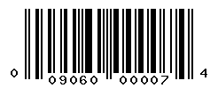 UPC barcode number 009060000074