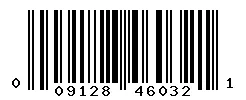 UPC barcode 009128460321