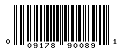 UPC barcode number 009178900891