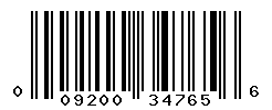 UPC barcode number 009200347656
