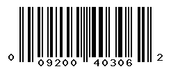 upc 009200403062 barcode image