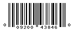 UPC barcode number 009200438460