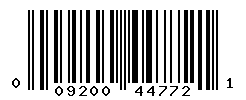 UPC barcode number 009200447721