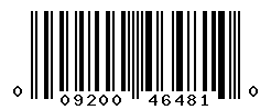 UPC barcode number 009200464810