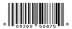 upc 009200508750 barcode image