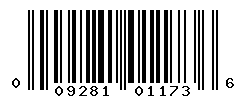 upc 009281011736 barcode image