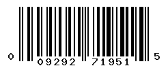 UPC barcode number 009292719515