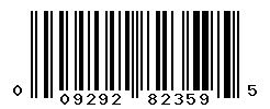 UPC barcode number 009292823595