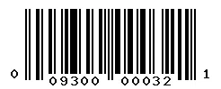 UPC barcode 009300000321