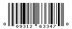 UPC barcode number 009312633470