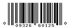 UPC barcode number 009326601250