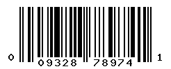 UPC barcode number 009328789741