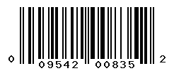 UPC barcode number 009542008352