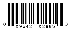 UPC barcode number 009542026653