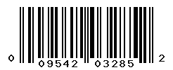 UPC barcode number 009542032852