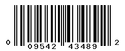 UPC barcode number 009542434892