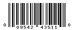 UPC barcode number 009542435110