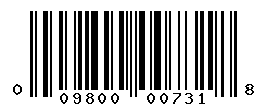 UPC barcode number 009800007318