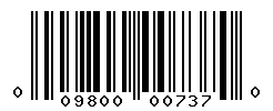 UPC barcode number 009800007370