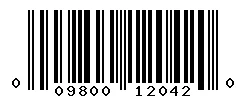 UPC 009800120420 barcode image