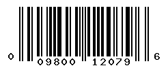 UPC barcode number 009800120796