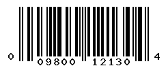 UPC barcode number 009800121304