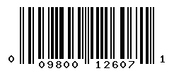 UPC barcode number 009800126071