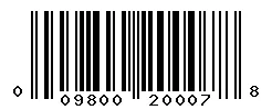 UPC barcode 009800200078