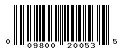 UPC barcode number 009800200535