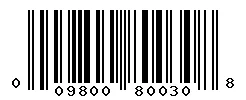 UPC barcode 009800800308