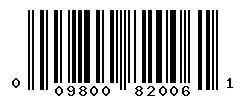 UPC barcode 009800820061