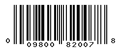 UPC barcode number 009800820078