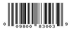 UPC barcode 009800830039