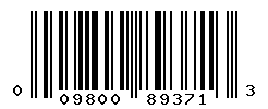 UPC barcode number 009800893713