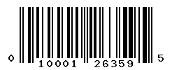 UPC barcode number 010001263595