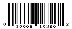 UPC barcode number 010006103902