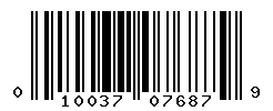 UPC barcode number 010037076879