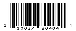 UPC barcode number 010037604041